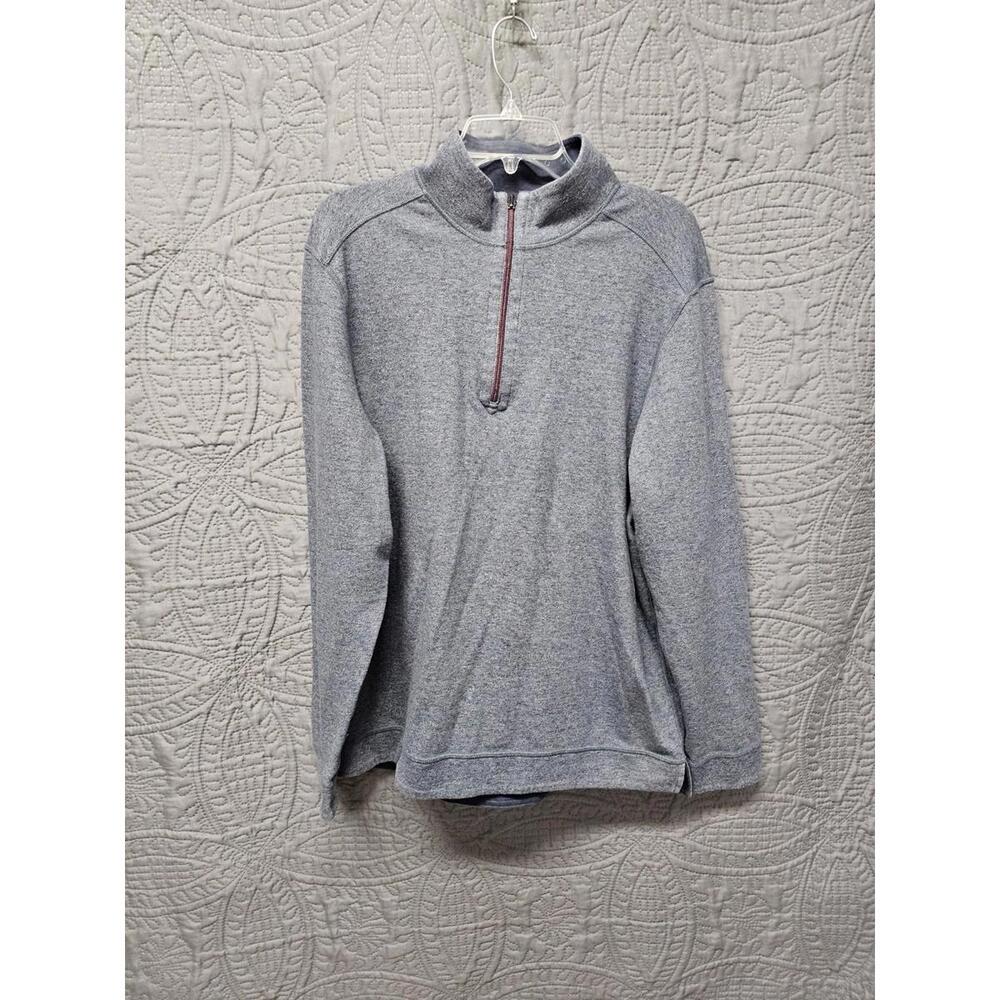 Tommy Bahama Gray 1/4 Zip Reversible Long Sleeve Pullover‎ Sweater Men's Size: L